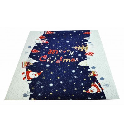 Coureur de tapis SANTA CLAUS bleu 100 x 110 cm. B4