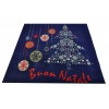 Coureur de Noël bon tapis bleu 100 x 110 cm. B6