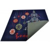 Tappeto blu BUONE NATALE passatoia 100x110 cm. B6