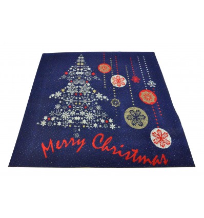Merry Christmas blue carpet runner 100x110 cm. B6Bis