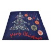 Tappeto blu Merry Christmas passatoia 100x110 cm. B6Bis