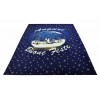 Coureur de tapis bleu boule de neige Noël 100 x 139 cm. B7