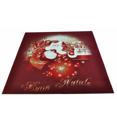 Tapis rouge père Noël 100 x 100 cm. R6