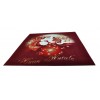 Tapis rouge père Noël 100 x 100 cm. R6