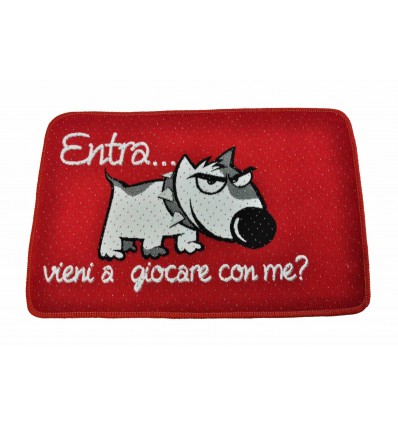 Carpet Mat Velvet 40 x 60 cm CANE ROSSO