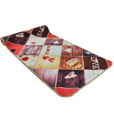 Tappeto cucina GRAFIC LOVE largo 57 cm. varie misure