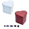Ecopelle storage Ottoman solid color