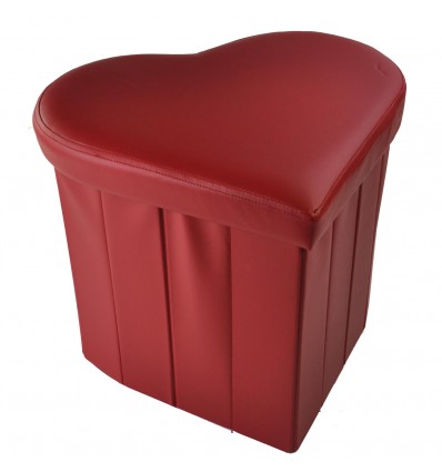 Ecopelle almacenamiento de color sólido del otomano
