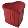 Ecopelle storage Ottoman solid color