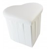 Ecopelle storage Ottoman solid color