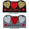 Flocked door mat 40x70 cm. CUORI FLOMAT