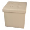 Ecopelle storage Ottoman solid color