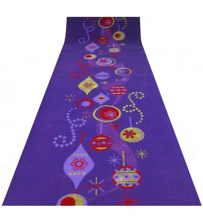 Purple carpet festoons and bridge decorations H 100 cm. To Metro V2