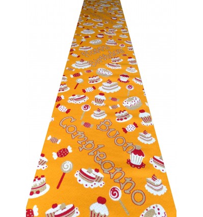 Tapis de pont joyeux anniversaire gâteaux