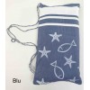 Toalla de mar FOUTA para COT 75x195 cm. Con pillow MARINE