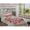 Parure letto matrimoniale lenzuola copriletto con federe stampa digitale NATURA