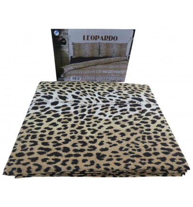 Cotton bag duvet cover with pillow cases LEOPARDO