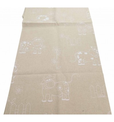 Tovaglia quadrata e rettangolare cotone stampato MUCCA