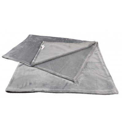 BOSTON Blue solid fleece quality Flannel 240x200 cm.