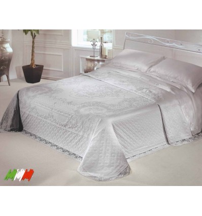 Jugted cotton cover jacquard placed double DIAMANTE
