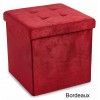 VELVET plain pouf container