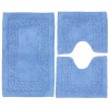 Set 3 pieces cotton non-slip bathroom carpet ISCHIA