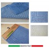 Set 3 pieces cotton non-slip bathroom carpet ISCHIA