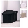 Ecopelle pouf contenitore angolare tinta unita CORNER