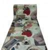 Rose patchwork digital printing to CUT kitchen rug