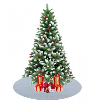 Runde weiße Weihnachtsbaum Teppich