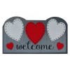 Flocked door mat 40x70 cm. CUORI FLOMAT