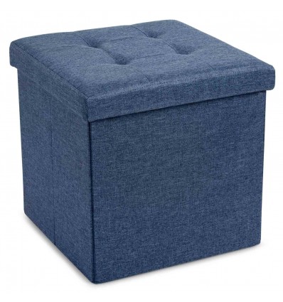 LINEN solid container ottoman