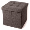LINEN solid container ottoman