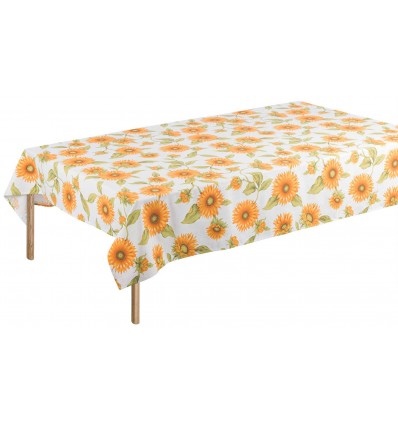 Rectangular tablecloth and square printed cotton GIRASOLI