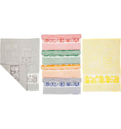 Set 6 CAMILLA towels in cotton sponge