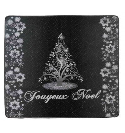Tappeto natalizio resinato bordato NOEL