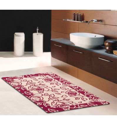 ROSE Teppich Chenille Jacquard 100 x 150 cm