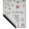 Carpet event happy birthday SILUETTE 100X121 cm.