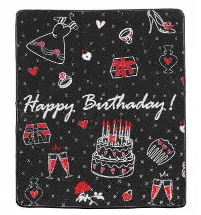 Carpet event happy birthday SILUETTE 100X121 cm.