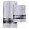 Pied de poule paire de serviettes