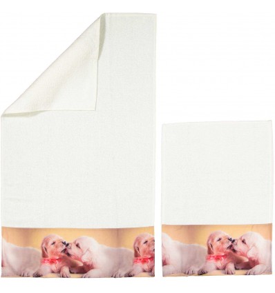 CUCCIOLI AND FLOWERS digital lyp towels