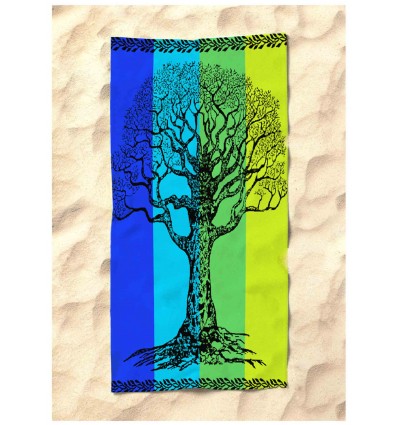 Beach towel jacquard LIFE TREE 90x160 cm.