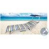 Toalla de playa Fouta para TUMBONA 75x195 cm. con cojín keniano