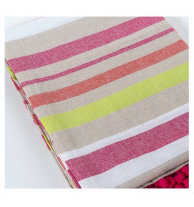 Fouta beach towel for SUNBED 75x195 cm. with KENYA cushion