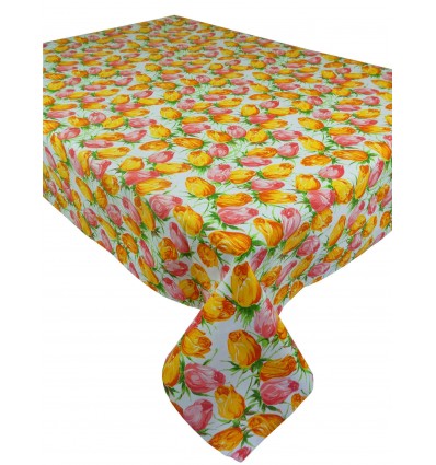 Nappe carrée et rectangulaire coton imprimé TULIPANI