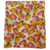 Rectangular square tablecloth printed cotton TULIPS