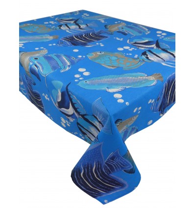 Square and rectangular tablecloth cotton FISH
