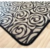 Rose bianche 3D Zebrato 3D alfombra de cocina ancho 50 cm.