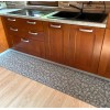 Silver 50 cm wide kitchen rug.