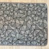 Silver 50 cm wide kitchen rug.